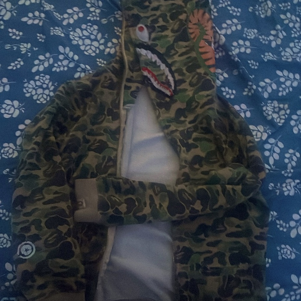 ABC Camo shark fullzip BAPE Hoodie.